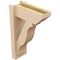 Ekena Millwork 6-in W x 14-in D x 22-in H Funston Slat Rough Cedar Woodgrain TimberThane Outlooker, Primed Tan OUTUR060X14X22FST24RCPR - alternate 6